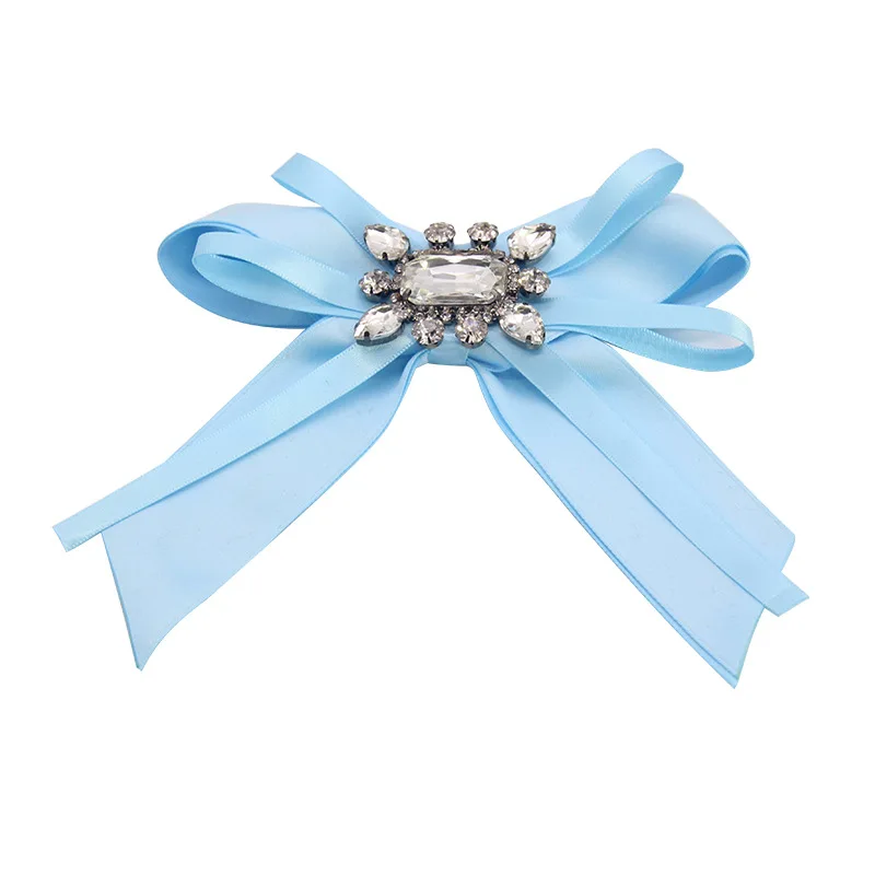 Новые корейские Хрустальные ленты корсаж винтажная ткань броши бант Для женщин