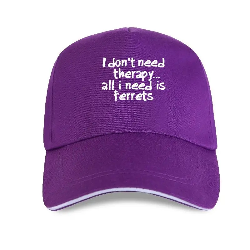 

New 2021 Fashion Baseball cap Black I Don Need Therapy All I Need Is Ferrets 2