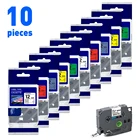 10 шт., ламинированная лента для этикеток Brother 12 мм, tz231 tz