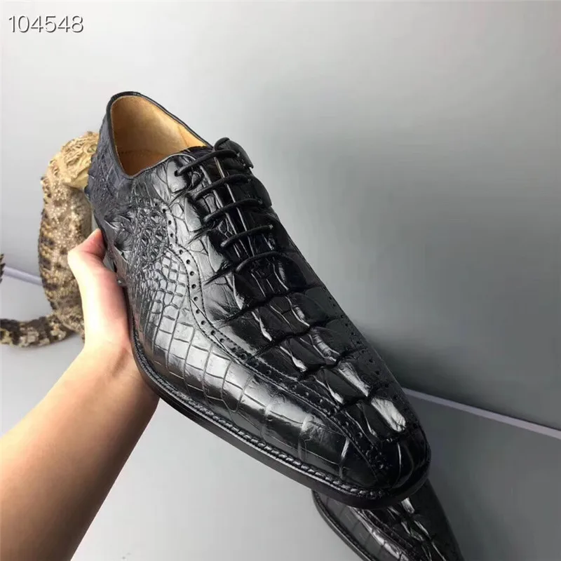 Дизайнерские Мужские модельные туфли с острым носком из натуральной