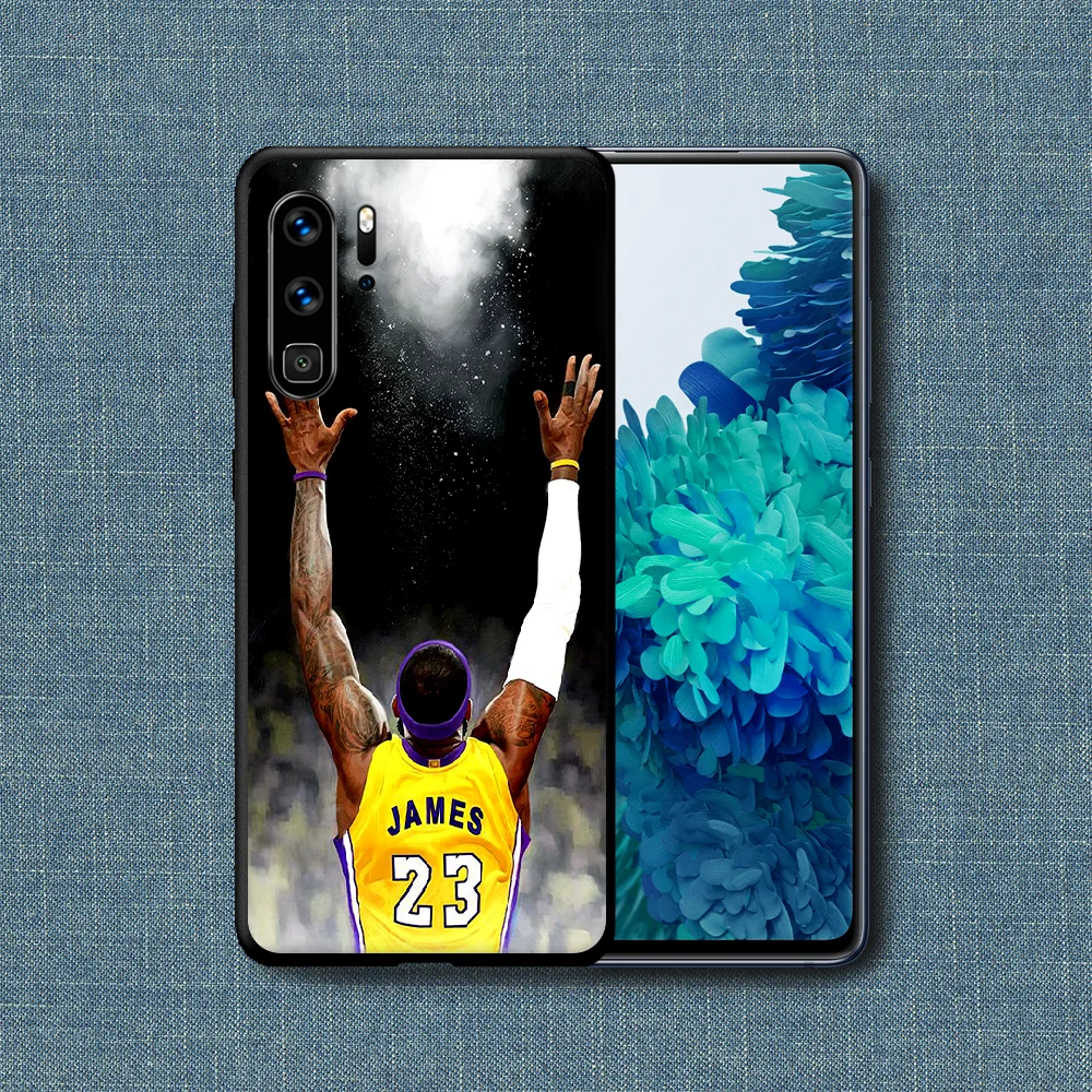 

LeBron James Basketball 23 Phone Case For Huawei P Mate Smart 10 20 30 40 Lite Z 2019 Pro black Funda Painting Bumper Trend