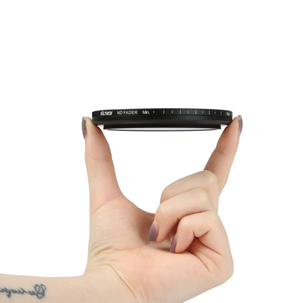 Viltrox Optical Glass Slim ND2-ND400 Neutral Density Fader Variable ND filter Adjustable 52/55/58/62/67/72/77mm for Canon Nikon |