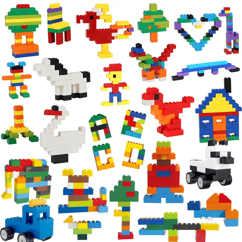 

1400pcs Assemble Toys with 3069/3024/3005 Building Blocks City DIY Classic Brand Bricks Bulk Model Kids Small Size Gifts