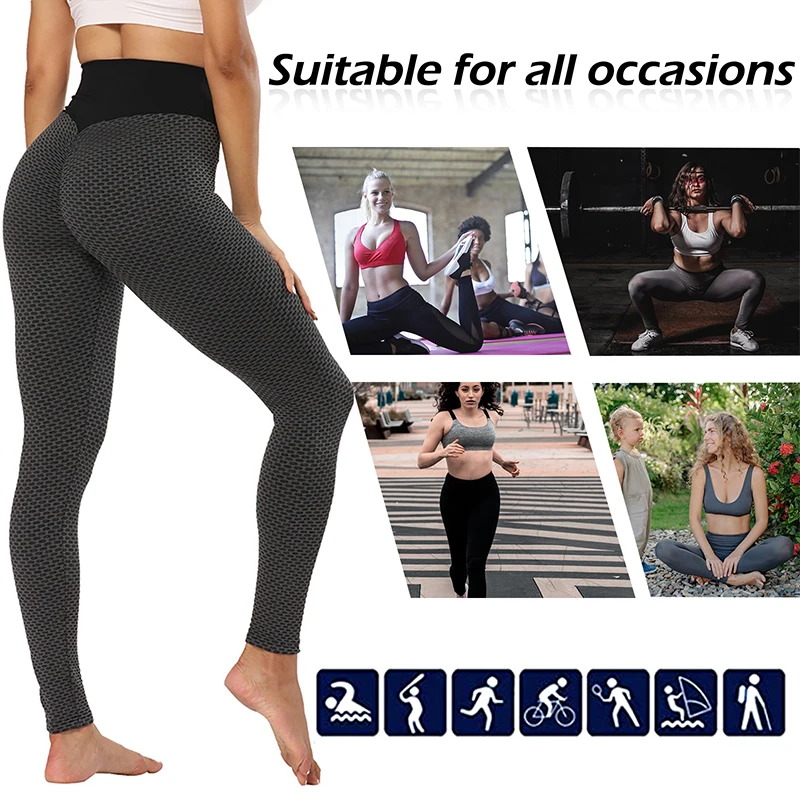 

Yoga Pants Women's Sports Pants Pocket Print Leggings Fitness Sports Running High Waist Tight Trousers Workout Stretch Pants