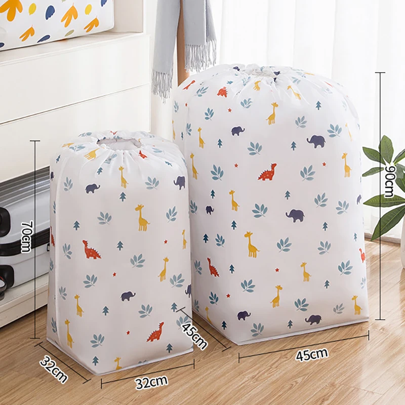

Cylindrical Quilt Storage Bag Household Large Clothes Organizer Household Dust-proof Bag Waterproof Moisture-proof Finishing Bag