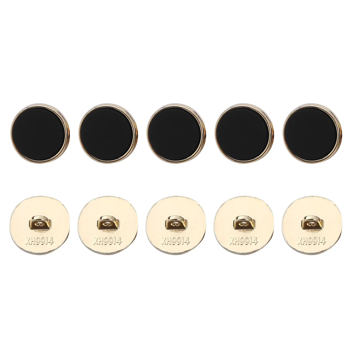 

10 Metal Flat Shank Buttons Black Panel Sewing Button Blazers Suit Decorative Botones Jacket Shirt Fasteners DIY Clothing Crafts