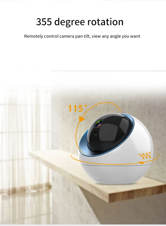 Ip-камера наблюдения с автоматическим отслеживанием 1080 P, монитор безопасности, WiFi, беспроводная мини умная сигнализация, камера видеонаблюдения для помещений YCC365
