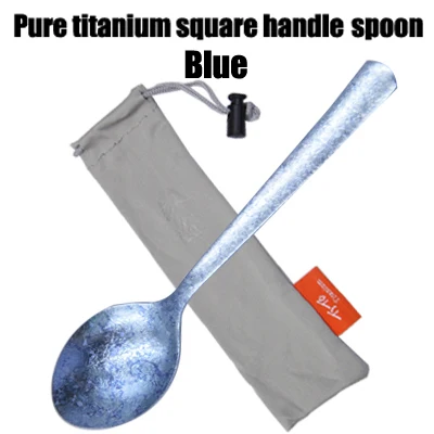 bluespoon TiTo titanium Spork Longhandle наружная дорожная Титановая Ложка Вилка Portabale плоская посуда кемпинговая вилка ложка для спорта, туризма FB - Цвет: bluespoon