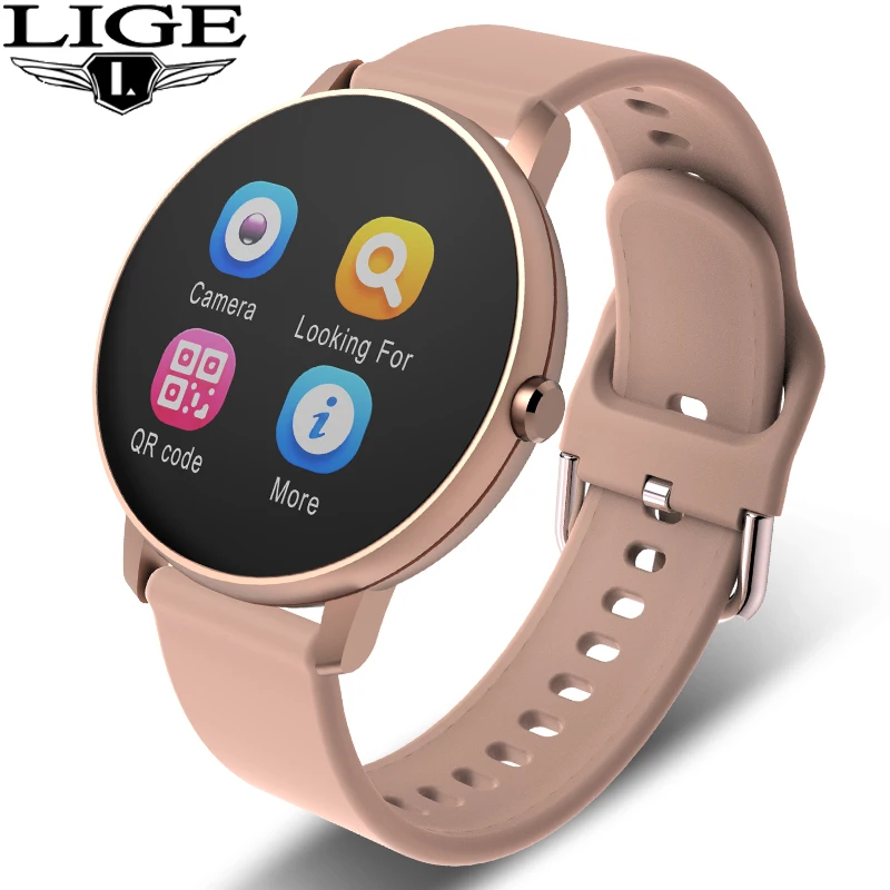 Женские и мужские умные часы LIGE спортивные водонепроницаемые с шагомером