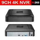 H.265 Max 4K Выход CCTV Mini NVR 8CH 9CH 4K IPC видеорегистратор безопасности H.265 датчик движения P2P CCTV NVR распознавание лица