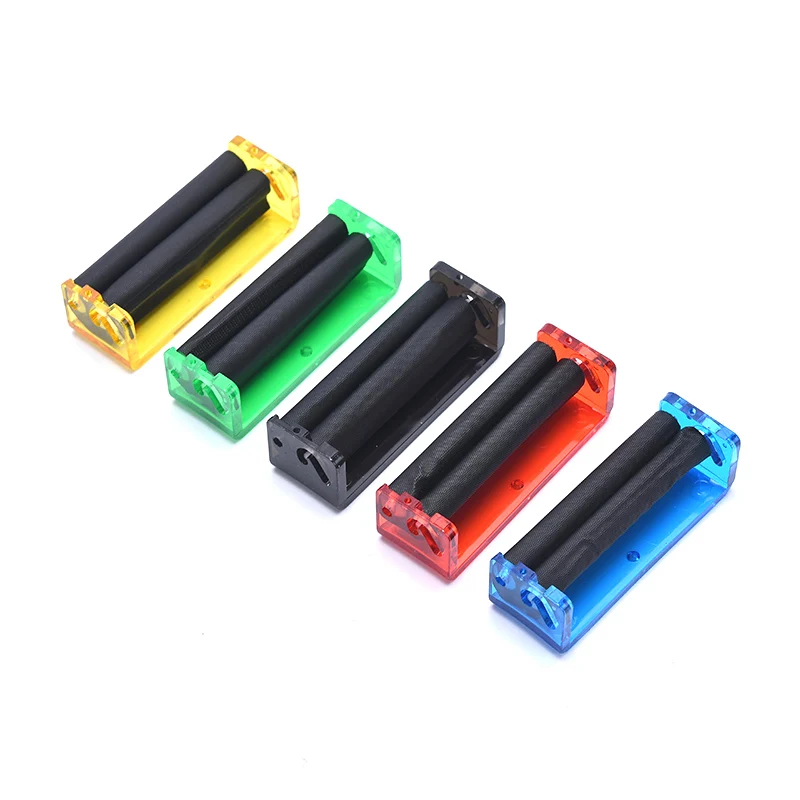 

70mm Easy Manual Cigarette Tobacco Smoking Roller Maker Rolling Machine Clear