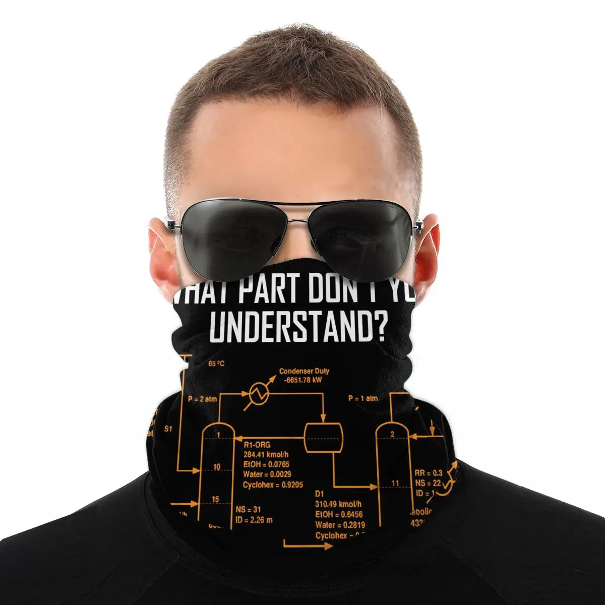 

Funny Chemical Engineer Scarves Half Face Mask Men Women Fashion Tube Scarf Tubular Bandanas Polyester Headband Outdoor Hiking