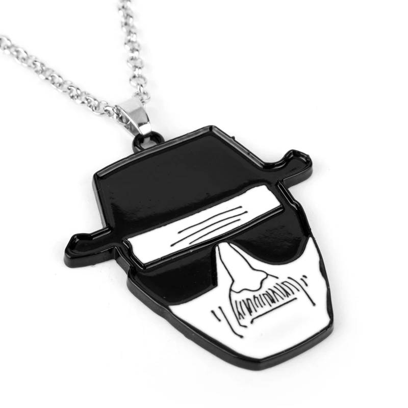 

Breaking Bad TV Protagonist Heisenberg Mask Necklace Men Women Fashion Creative Jewelry Pendant Charms Necklaces Accessories