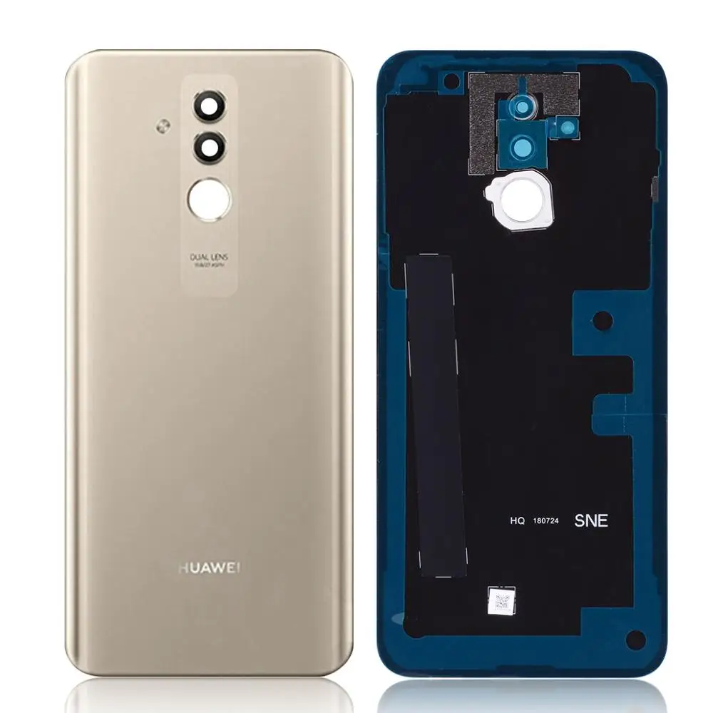 Задний корпус для huawei mate 20 Lite задняя крышка стеклянная панель с объективом камеры запасные части - Цвет: Gold