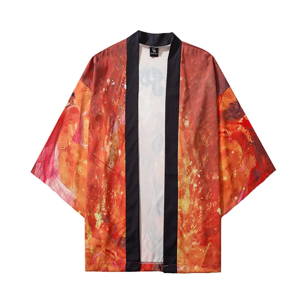 Кимоно мужское традиционное юката Повседневная рубашка кардиган азиатская