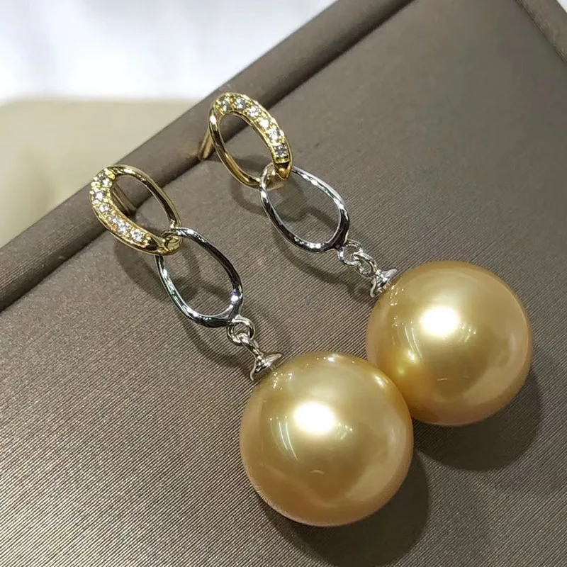 

Genuine 18K Yellow Gold Earrings Ear Hook Ear Line Earring Blank Bracket DIY For Women Earring Jewelry Accessories Bijoux