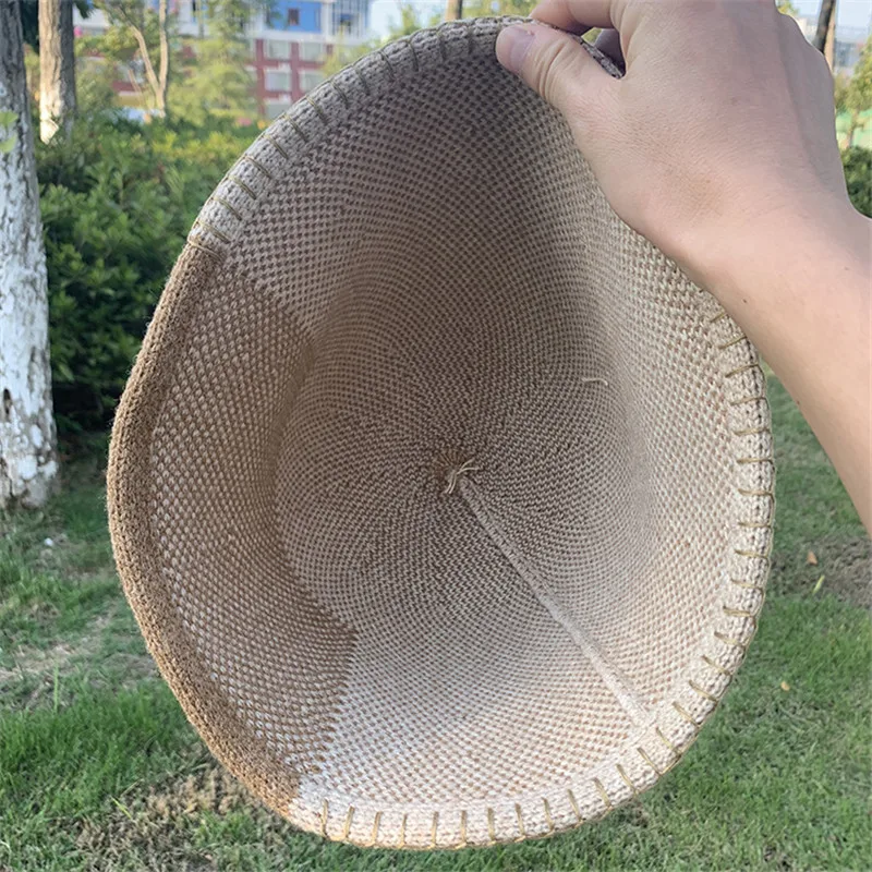 

Designer Bucket Hat for Women Color Blocked Fisherman Caps Korean Felt Cloche Cap Autumn Winter Sun Protection Panama Hats