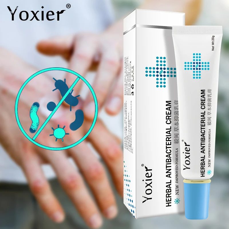 

Yoxier Herbal Antibacterial Cream Psoriasis Cream Anti-itch Relief Eczema Skin Rash Urticaria Desquamation Treatment 20G