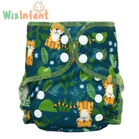 wizinfant reusable newborn diapers tiny aio cloth diaper double gussets waterproof pul fit 3 5kg baby