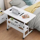 Деревянный стол для ноутбука с колесами, регулируемая высота, подставка для ноутбука, для дивана, кровати