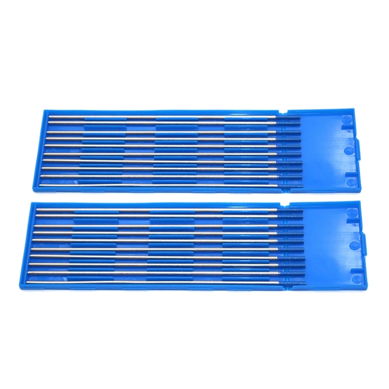 

20Pcs Wy20 Tungsten Electrode Professional Tig Rod for Option 2.0% Lanthanated - 10Pcs 1.6 Mm & 10Pcs 2.4 Mm