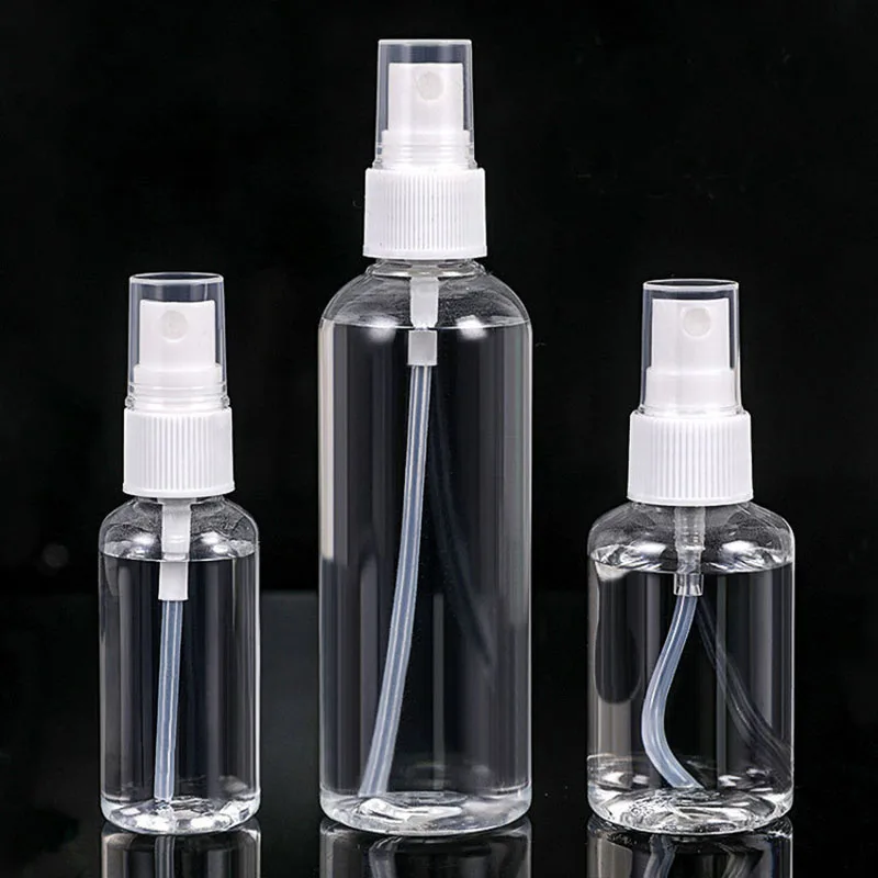 

30ml/50ml/100ml Fine Mist Spray Bottle Clear Travel Bottles Leak Proof for Makeup Cosmetic Containers Perfume Atomizer (CLEAR)