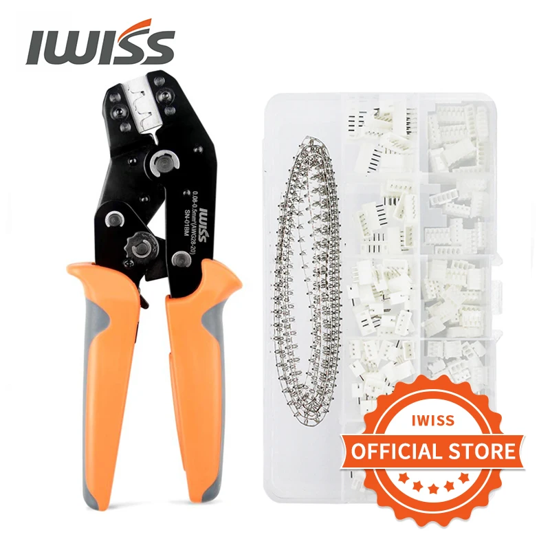 Комплект мини клемм IWISS SN 01BM обжимные плоскогубцы 460 шт. 2 0 мм JST PH комплект