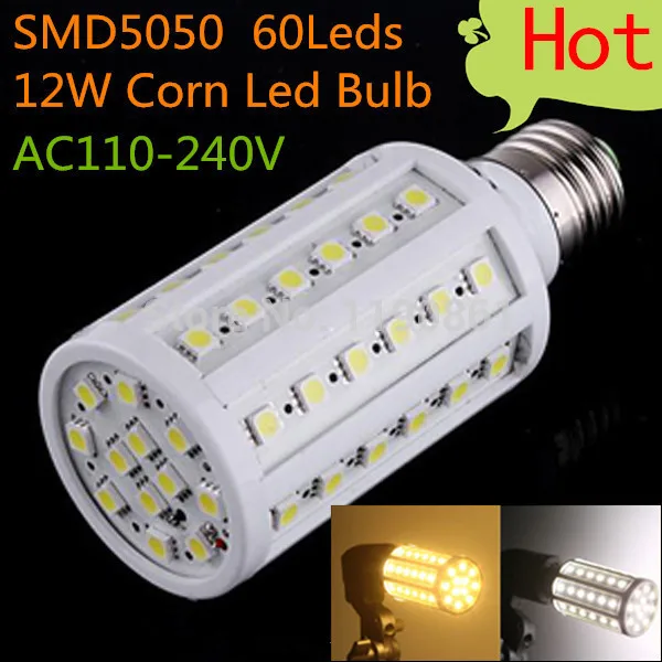 110 V 240 60 LED лампа E27 12W 5050 SMD холодный белый | теплый 1200LM DHL Бесплатная
