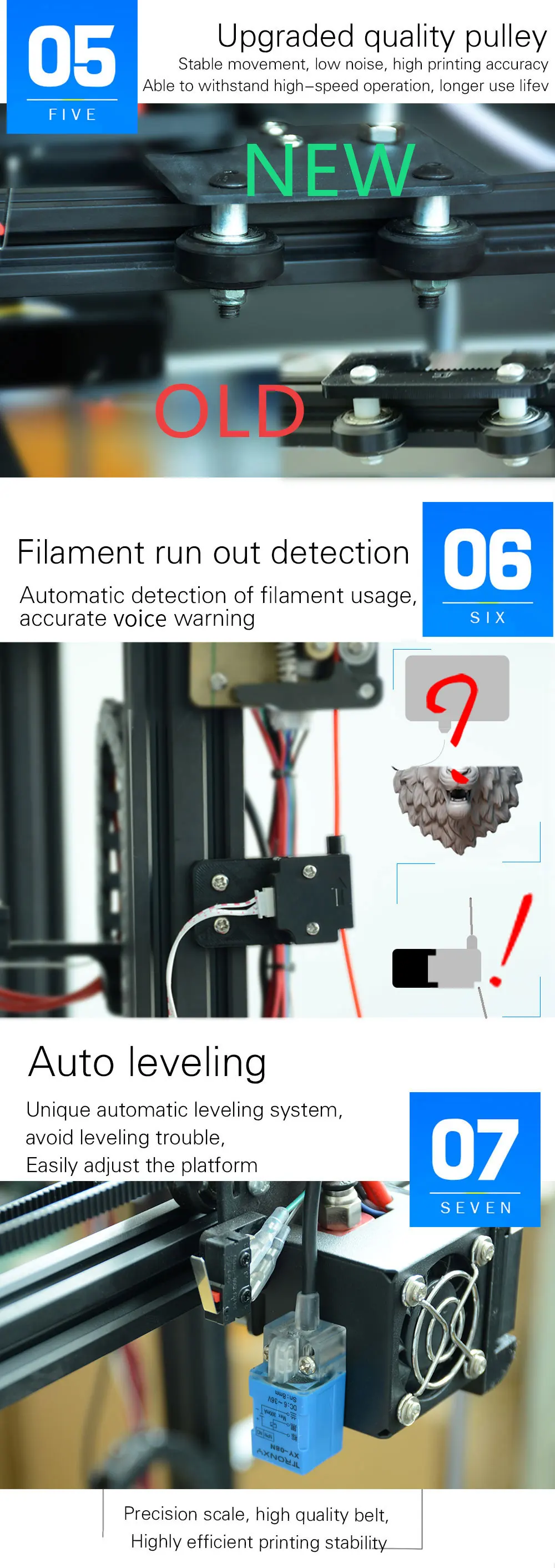Tronxy Модернизированный автоматический уровень X5SA 3d принтер DIY наборы сенсорный экран большой размер печати 330*330*400 мм Корабль из США Россия Италия