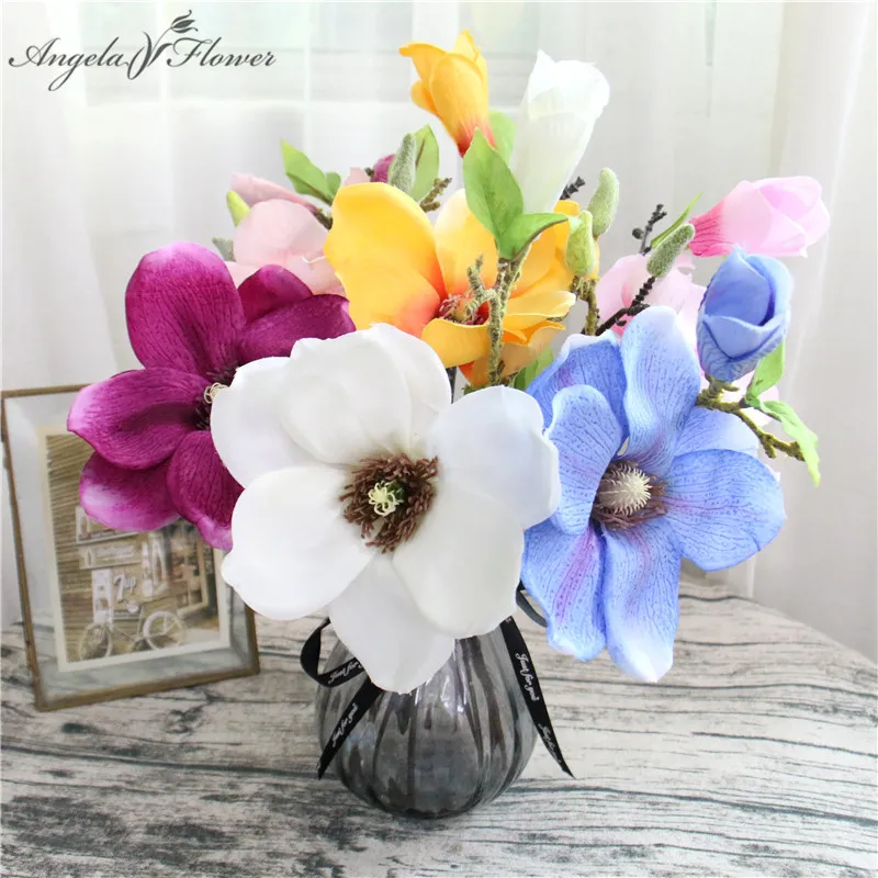 Мини ветка скандинавский винтажный искусственный цветок Магнолия Орхидея