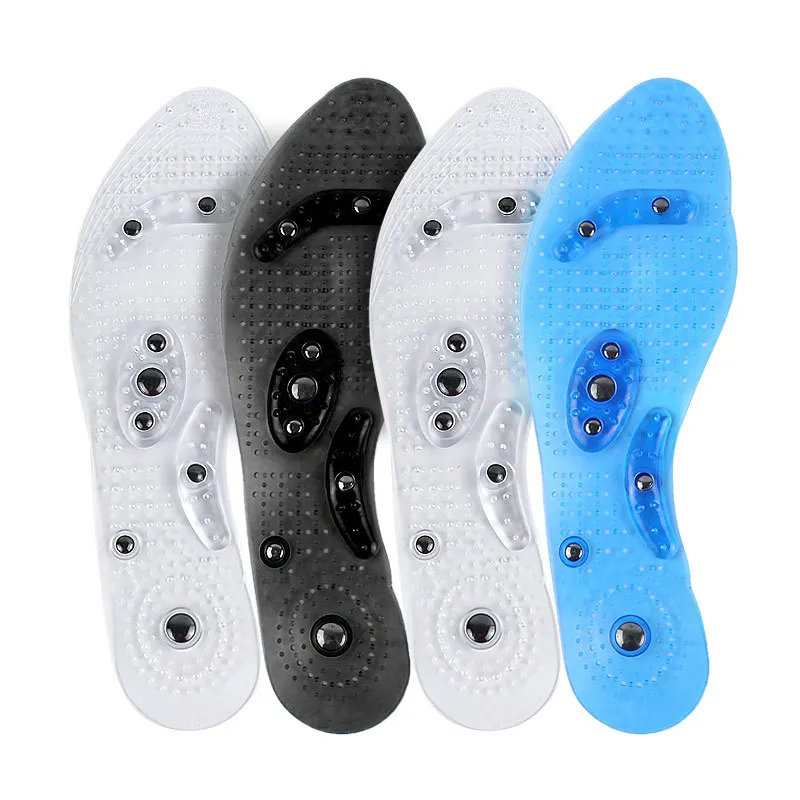

Men and Women PVC Insole Foot Magnetic Therapy Health Care Insole Running Fitness Weight Loss Sports Massage Support Insoles New
