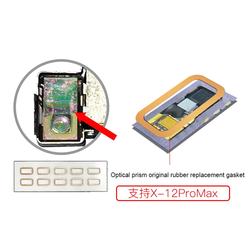 

I2C Dot Matrix Face ID Repair Optical Lens Original Rubber Replacement Gasket Phone Face Apron Gasket for X-12pro Max