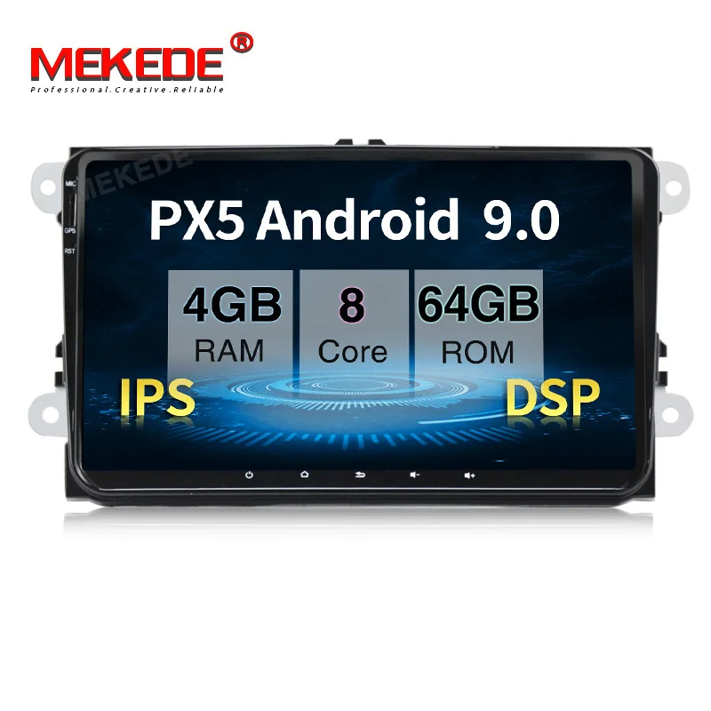 Автомобильный dvd плеер PX5 4 Гб + 64 ГБ Android 9 0 gps для VW Skoda Octavia golf 5 6 touran passat B6 jetta polo tiguan 8