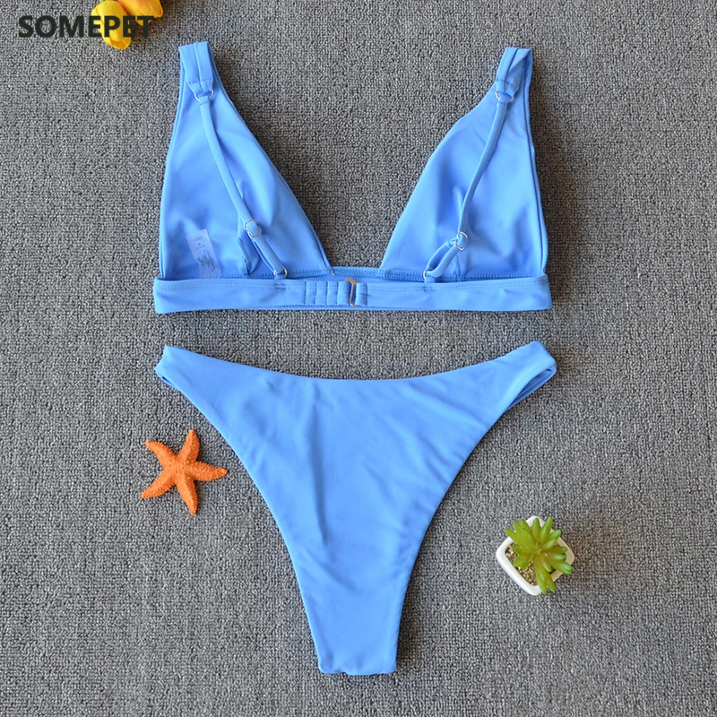 

Bikini Micro Sexy Swimsuit Women Push Up Swimwear Two Piece Bikini Set Solid Bather Bathing Suit Swim Suit Female