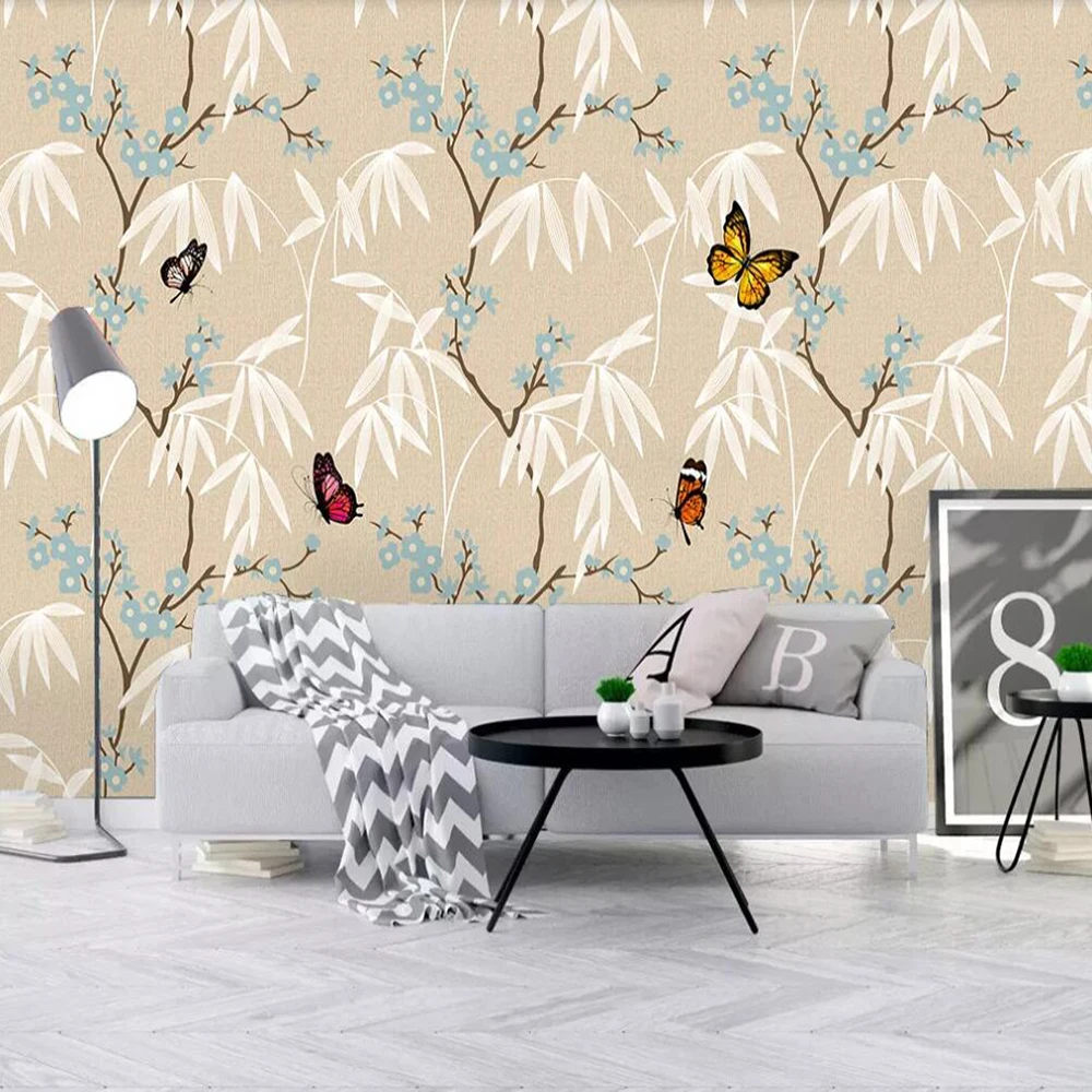 Большие 3D обои на заказ роспись ретро ручная растения цветы фон для гостиной