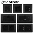 Великобритания, гнездо питания черный металл Алюминий сплав Frame 13A с USB настенная розетка электрическая розетка Сингапур Ирландия Мальта Мальдивские Острова