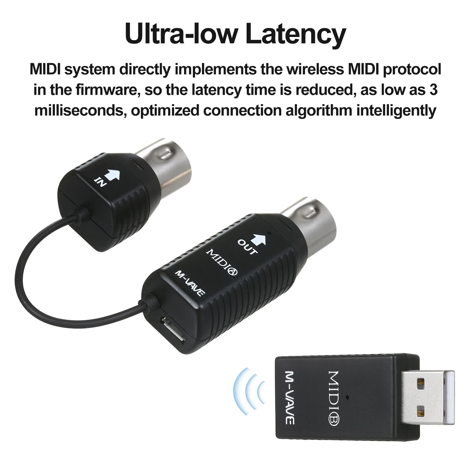 M-VAVE MS1 мини система беспроводной передачи миди-система миди-адаптер Plug and Play