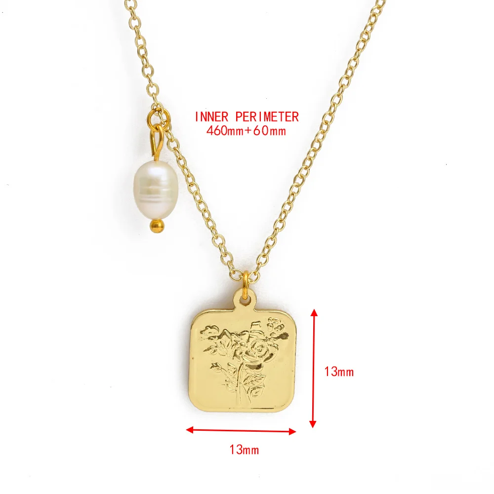 

Wish Card 2021 Gold Color Pendant Necklace For Women Fashion Personality Choker Women's Men's Chain Necklace Party Jewelry BT130
