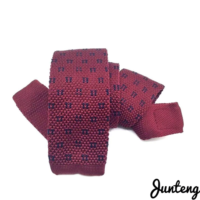 Бесплатная доставка Модный мужской вязаный галстук Тканые простые Галстуки |