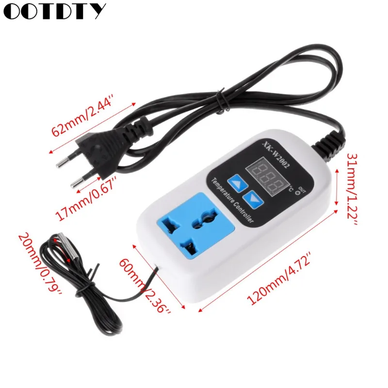 Цифровой термостат 50 ~ 110C регулятор температуры переключатель с датчиком|Приборы