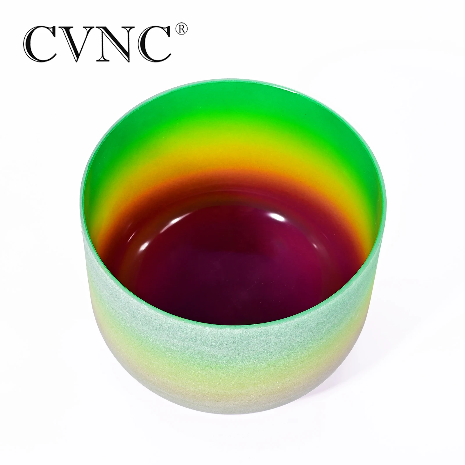 CVNC " Note F сердце чакра Радуга цветной Матовый Кварцевый Поющая чаша