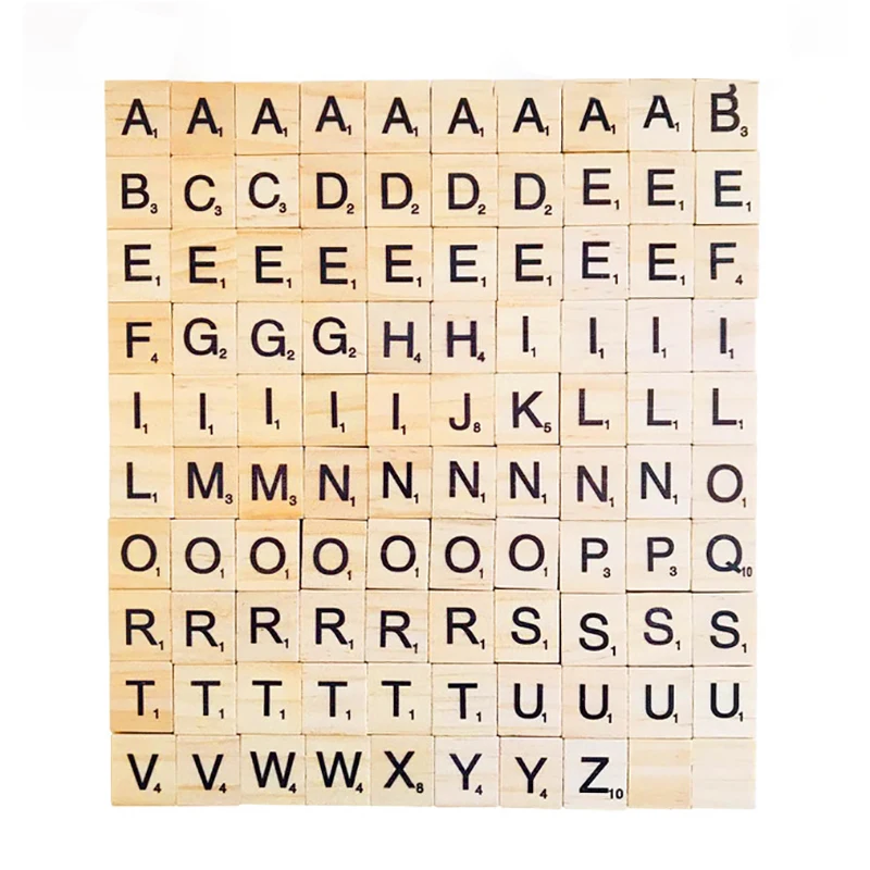 100 шт./лот деревянные алфавиты Детские игрушки Монтессори Обучающие Развивающие