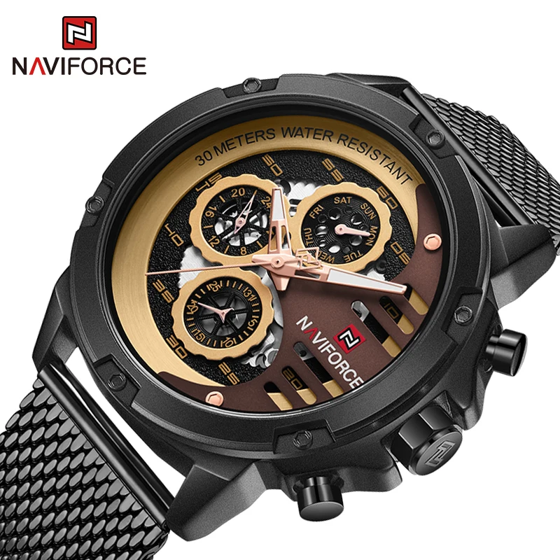 

NAVIFORCE Luxury Brand Men's Watches Military Sports Quartz Wristwatch Male 3ATM Waterproof 24hour Date Clock Relogio Masculino