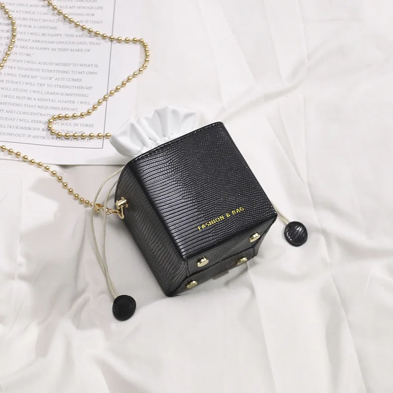 Black WOBAG модная мини-сумка на шнурке, женская сумка-кошелек, маленькие дизайнерские дамские сумки с клапаном, сумки для девочек - Цвет: Black