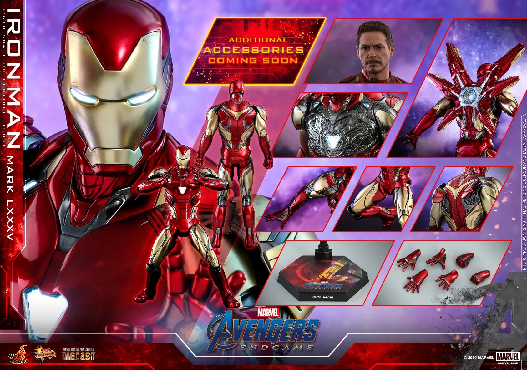 

Spot 1/6 Avengers 4 Iron Man Alloy MK85 MMS528D30