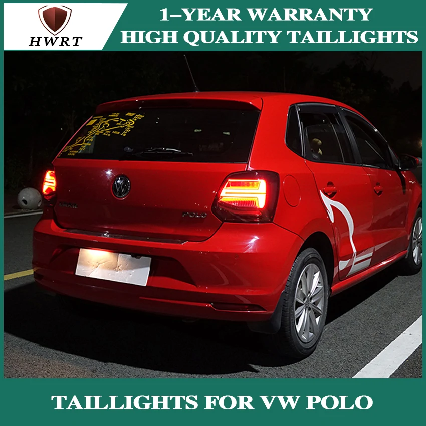 

Car Styling for VW Polo taillights 2011-2018 Polo tail lights case taillight LED Tail Lamp polo taillights rear trunk lamp