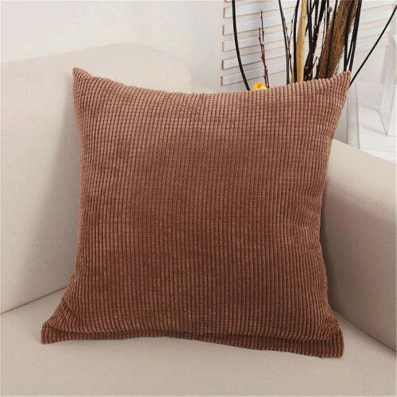 Luxury Corduroy Pillow Cover Case Green Yellow Pink Gray White Black Home Decorative Sofa Throw cushion cover | Дом и сад