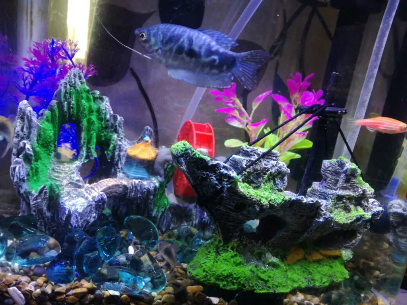 Мини аквариум утопленное крушение украшение для лодки искусственное укрытие