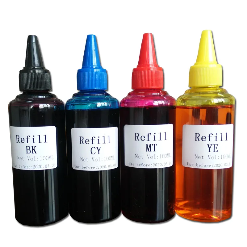 Набор сменных чернил для принтера 100 мл 4 цвета|Наборы заправки чернилами| |