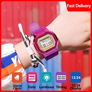 Женские часы 2022 женские светодиодсветодиодный цифровые наручные часы для мужчин и женщин спортивные часы с силиконовым ремешком электронные часы женские часы